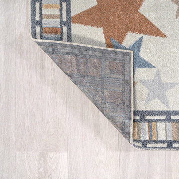 Star Gazer Geometric Machine-washable Area Rug